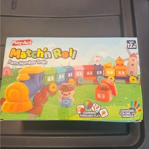 Match'n Roll Farm Number Train - Colorful Blue, Yellow, Red Counting Toy